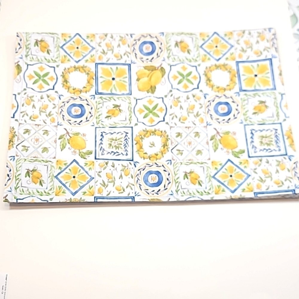 Set of 5 thick vinyl cloth placemats